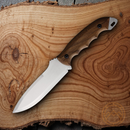 BPS Knives Bushcraft Fixed Knife 5.25" 1066 Carbon Steel Blade Walnut Wood Handle
