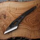 BPS Knives Kiridashi Neck Fixed Knife 1066 Carbon Steel Blade One Piece Construction