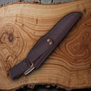 Brisa Trapper 95 Knife 3.75" Elmax Steel Scandi Grind Blade Green Micarta Handle