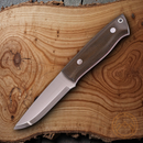 Brisa Trapper 95 Knife 3.75" Elmax Steel Scandi Grind Blade Green Micarta Handle