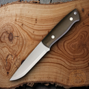 Brisa Trapper 115 Knife 4.75" Elmax Steel Full Tang Blade Green Micarta Handle