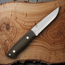 Brisa Trapper 115 Knife 4.75" Elmax Steel Full Tang Blade Green Micarta Handle