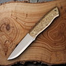 Brisa Trapper 95 Knife 3.75" 01 Tool Steel Full Tang Blade Curly Birch Handle