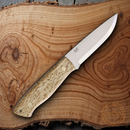 Brisa Trapper 95 Knife 3.75" 01 Tool Steel Full Tang Blade Curly Birch Handle