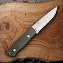 Brisa Trapper 95 Fixed Knife 3.75" N690Co Steel Full Blade Green Micarta Handle