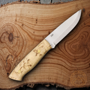 BRISA Trapper 95 Fixed Knife 3.75" 01 Tool Carbon Steel Blade Curly Birch Handle