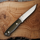 Brisa Trapper 115 Knife 4.5" Elmax Steel Full Tang Blade Green Micarta Handle