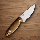 Brisa Scara 60 Fixed Knife 2.4" RWL-34 Steel Blade Mustard Yute Micarta Handle
