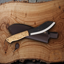 Brisa Nessmuk 125 Knife 5" 80CRV2 Steel Nessmuk Blade Curly Birch Handle 241