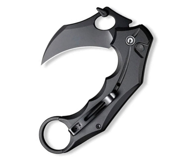 Civivi Incisor II Linerlock Folding Knife 2" Nitro-V Steel Karambit Blade Black Aluminum Handle 16016B1 -Civivi - Survivor Hand Precision Knives & Outdoor Gear Store