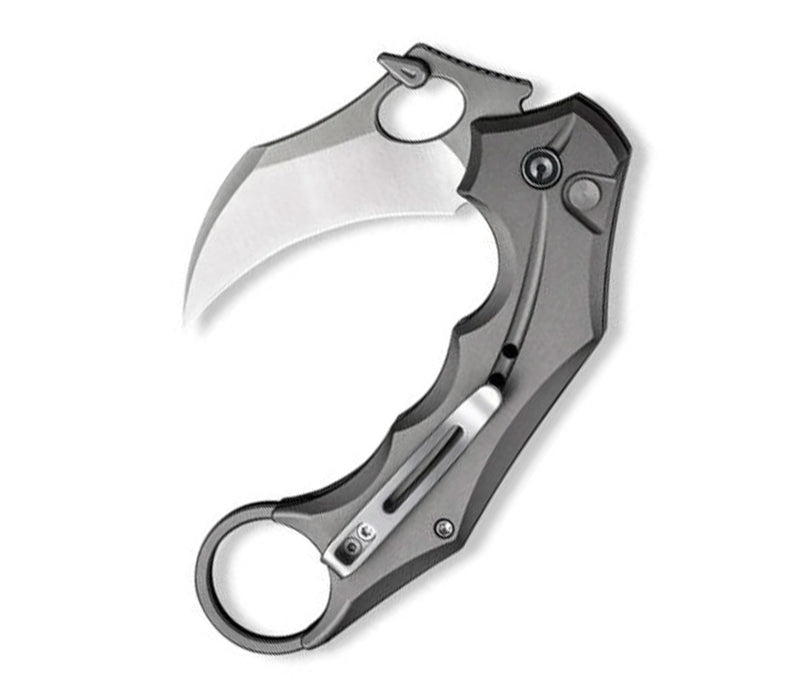 Civivi Incisor II Linerlock Folding Knife 2" Nitro-V Steel Karambit Blade Gray Aluminum Handle 16016B3 -Civivi - Survivor Hand Precision Knives & Outdoor Gear Store