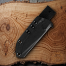 Bestech Knives Hedron Fixed Knife 3.75" D2 Tool Steel Blade Black G10 Handle