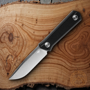 Bestech Knives Hedron Fixed Knife 3.75" D2 Tool Steel Blade Black G10 Handle