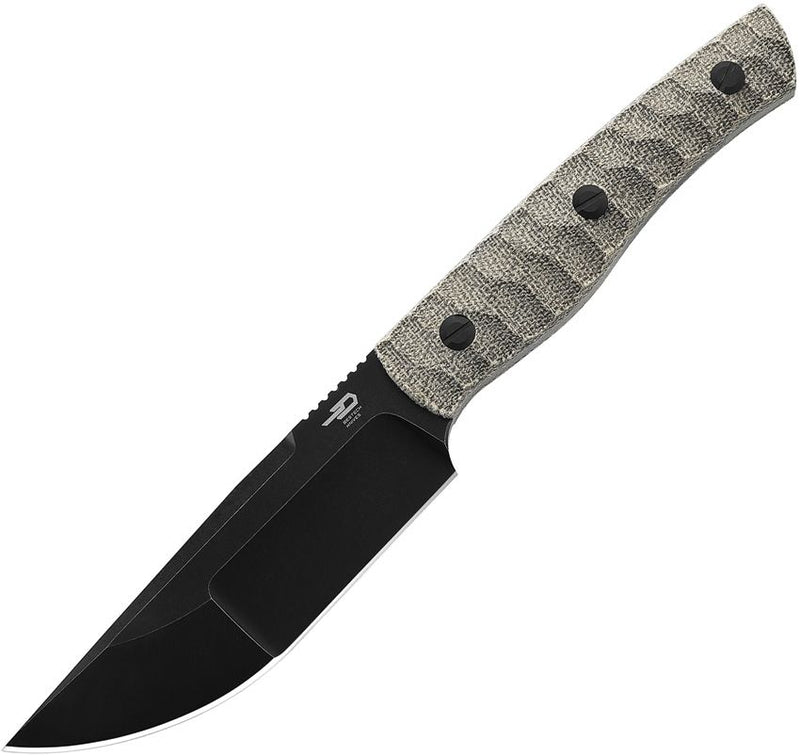 Bestech Knives Heidi Blacksmith 2 Fixed Knife 4" S35VN Steel Full Tang Blade Green Canvas Micarta Handle F04D -Bestech Knives - Survivor Hand Precision Knives & Outdoor Gear Store