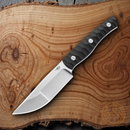 Bestech Knives Heidi Blacksmith 2 Fixed Knife 4" S35VN Steel Blade Black Sculped Carbon Fiber Handle
