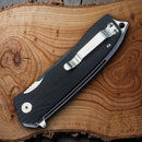 Bestech Knives Lion Folding Knife 3.5" D2 Tool Steel Blade Black G10 Handle G01A