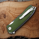 Bestech Knives Lion Folding Knife 3.5" D2 Tool Steel Blade OD Green G10 Handle