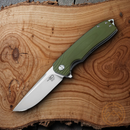 Bestech Knives Lion Folding Knife 3.5" D2 Tool Steel Blade OD Green G10 Handle