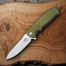 Bestech Knives Liner Folding Knife 3.5" D2 Tool Steel Blade Sculpted G10 Handle
