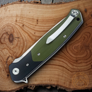 Bestech Knives Swordfish Liner Folding Knife 4" D2 Blade Black/Green G10 Handle