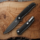 Bestech Knives Swordfish Liner Folding Knife 4" D2 Tool Steel Blade Black G10 Handle