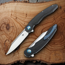 Bestech Fanga Linerlock Folding Knife 4" D2 Tool Steel Blade Carbon Fiber/G10 Handle