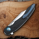 Bestech Fanga Linerlock Folding Knife 4" D2 Tool Steel Blade Carbon Fiber/G10 Handle