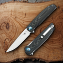 Bestech Ascot Linerlock Folding Knife 4" D2 Tool Steel Blade Black/Gray G10 Handle