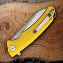 Bestech Knives TEXEL Folding Knife 3.25" D2 Tool Steel Blade Yellow G10 Handle
