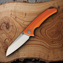 Bestech Knives TEXEL Folding Knife 3.25" D2 Tool Steel Blade Orange G10 Handle