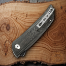 Bestech Knives Swift Linerlock Folding Knife 3.5" D2 Tool Steel Blade Black Micarta Handle