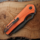 Bestech Knives Operator Folding Knife 3.5" D2 Tool Steel Blade Orange G10 Handle