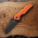 Bestech Knives Operator Folding Knife 3.5" D2 Tool Steel Blade Orange G10 Handle