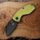 Bestech Knives Lizard Linerlock Folding Knife 2.5" D2 Tool Steel Blade Lime G-10 Handle