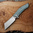 Bestech Knives Cubis Folding Knife 3.13" D2 Tool Steel Blade Blue Canvas Micarta Handle