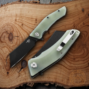 Bestech Knives Cubis Linerlock Folding Knife 3.13" D2 Tool Steel Blade Jade G10 Handle