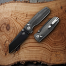Bestech Knives Slasher Axis Folding Knife 2.88" D2 Steel Blade Balck Micarta Handle
