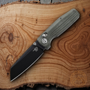 Bestech Knives Slasher Axis Folding Knife 2.88" D2 Tool Steel Blade Green Micarta Handle
