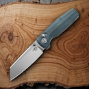 Bestech Knives Slasher Folding Knife 2.88" D2 Tool Steel Blade Blue Micarta
