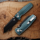 Bestech Knives Slasher Axis Folding Knife 2.88" D2 Tool Steel Blade Blue Micarta Handle