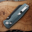 Bestech Knives Slasher Axis Folding Knife 2.88" D2 Tool Steel Blade Blue Micarta Handle