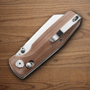 Bestech Knives Slasher Folding Knife 2.88" D2 Tool Steel Blade Natural Micarta Handle