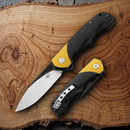 Bestech Knives Airstream Folding Knife 3.7" D2 Steel Blade Blk/Yellow G10 Handle