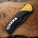 Bestech Knives Airstream Folding Knife 3.7" D2 Steel Blade Blk/Yellow G10 Handle