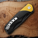 Bestech Knives Airstream Folding Knife 3.7" D2 Steel Blade Blk/Yellow G10 Handle