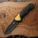Bestech Knives Airstream Folding Knife 3.7" D2 Steel Blade Blk/Yellow G10 Handle