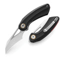 Bestech Knives Bihai Linerlock Folding Knife 2.13" 14C28N Steel Hawkbill Blade Black G10 Handle G53A1 -Bestech Knives - Survivor Hand Precision Knives & Outdoor Gear Store