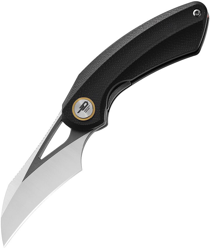 Bestech Knives Bihai Linerlock Folding Knife 2.13" 14C28N Steel Hawkbill Blade Black G10 Handle G53A2 -Bestech Knives - Survivor Hand Precision Knives & Outdoor Gear Store