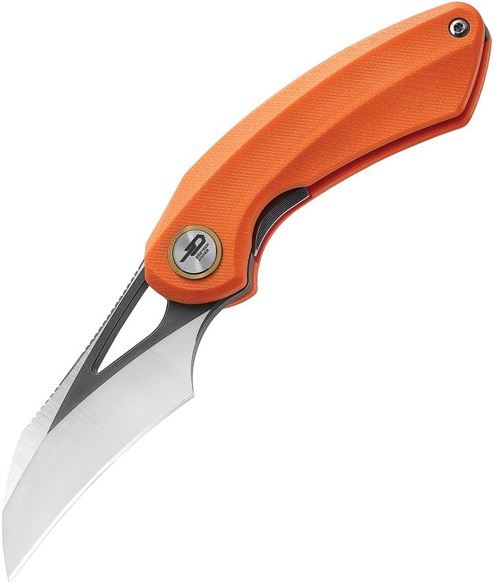 Bestech Knives Bihai Linerlock Folding Knife 2.13" 14C28N Steel Hawkbill Blade Orange G10 Handle G53B2 -Bestech Knives - Survivor Hand Precision Knives & Outdoor Gear Store