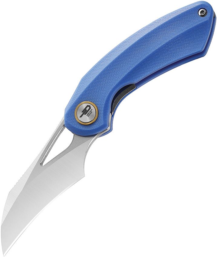 Bestech Knives Bihai Linerlock Folding Knife 2.13" 14C28N Steel Hawkbill Blade Blue G10 Handle G53D1 -Bestech Knives - Survivor Hand Precision Knives & Outdoor Gear Store